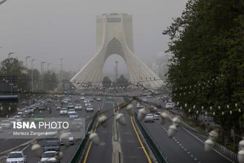 خیزش گرد و خاک در جنوب و غرب تهران