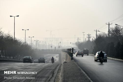 شاخص هوای اصفهان بر مدار قرمز آلودگی