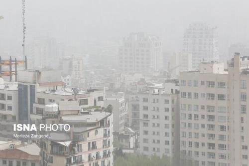 خیزش گرد و خاک در نیمه غربی و جنوبی تهران