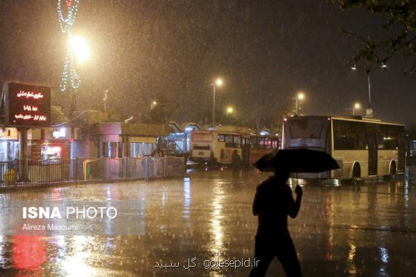 وضعیت بارندگی استان تهران طی ۲۴ ساعت گذشته