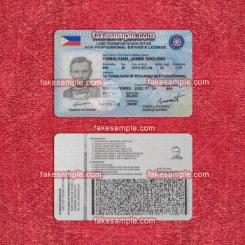 Philippines Driver license Fake Template
