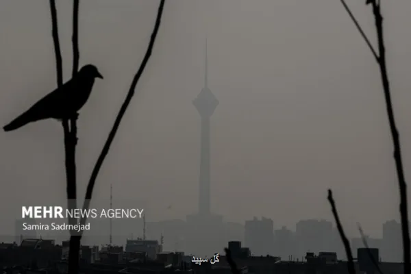 وضعیت هوای تهران نارنجی و آلوده است