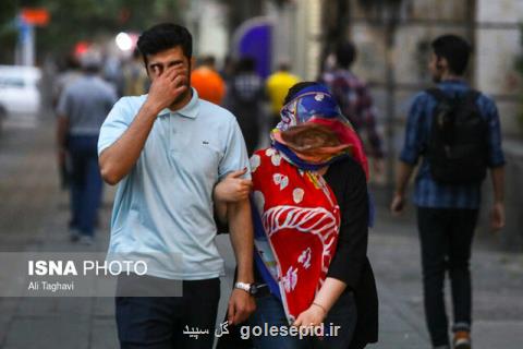 وزش باد نسبتا شدید و بارش پراكنده باران در تهران